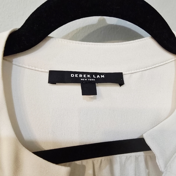 Derek Lam Ivory Silk Sleeveless Blouse | 100% Silk - Picture 6 of 8